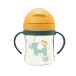 Nei&scaron;siliejantis puodelis su rankenėlėmis, 250 ml, geltonas