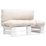 Sofa su pagalvėmis, balta