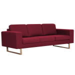 Trivietė sofa, raudona