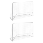 Futbolo vartai su tinklu, plienas, 182x61x122 cm, 2 vnt.