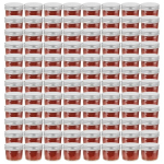 Stiklainiai su sidabriniais dangteliais., 96 vnt, 110 ml