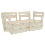 Dvivietė sodo sofa i&scaron; palečių, ruda