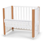 Kūdikio lovytė Kinderkraft Koya 60x90 cm su čiužiniu 4in1 , balta