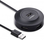 Ugreen CR106 &scaron;akotuvas 4xUSB, 1m, juodas