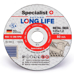 Pjovimo diskas Specialist+ Long Life 125x1,2x22 mm