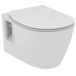 Pakabinamas klozetas Ideal Standard WC CONNECT RIM, su lėtai nusileidžiančiu dangčiu E803501/E772401, baltas