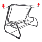 Sodo sūpynių stogelio rėmas Patio Parma, pilkas