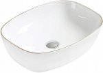 Praustuvas Mexen Lita, 49 cm, White/Gold edge