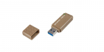 "goodram" usb atmintinė, usb 3.0, 128 gb, ume3 eco friendly, ruda, ume3-1280efr11, usb a, su dangteliu