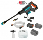 Auk&scaron;to slėgio plovykla AquaClean 24 / 18V P4A Premium, komplekte yra Li-Ion 18V / 2,5Ah akumuliatorius ir įkroviklis AL1810CV