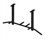 Prie lubų tvirtinamas skersinis Sanro LA-4, iki 150kg, juodas