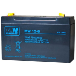 MWPower akumuliatorius MW 6V 12Ah F2(250) AGM, 6-9 metai