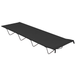 Stovyklavimo gultas, 180x60x19cm, juodas