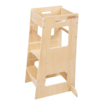 Virtuvinė kėdutė-laiptukai vaikams KiddyMoon ST-003, ruda