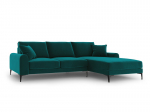 Mink&scaron;tas kampas Mazzini Sofas Madara, veliūras, &scaron;viesiai žalias/juodas