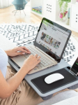 Ne&scaron;iojamas ne&scaron;iojamojo kompiuterio staliukas su XL pagalvėle Deskion InnovaGoods