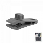 Tvirtinimo klipsai - spaustukai Bradas Bungee Cord Clips, reguliuojami, 8 vnt., gray
