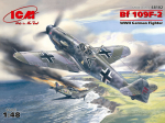 Klijuojamas Modelis ICM 48102 Messerschmitt Bf 109F-2, WWII German Fighter 1/48