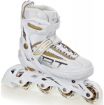 Reguliuojamo dydžio riedučiai Raven Profession White/Gold, 35-39