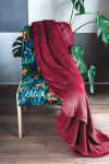 Dekoratyvinis pledas - lovatiesė KEW-08, bordo, 130 x 170 cm