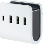 Rev tinklo įkroviklis 3x Usb, Usb-c 4.8a 24w, baltas