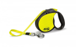 Automatinis pavadėlis Flexi Neon L, geltonas, 5 m