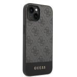 Guess 4G Stripe Case, skirtas iPhone 14 Plus, pilkas