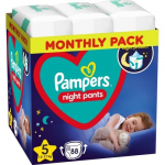 Sauskelnės-kelnaitės Pampers Night Pants Monthly Pack, 5 dydis, 12-17 kg, 88 vnt.