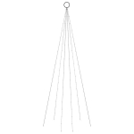 Kalėdų eglutė ant vėliavos stiebo, 180cm, 108 &scaron;altos baltos LED