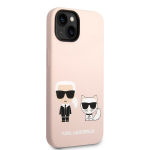 Karl Lagerfeld MagSafe Compatible Case Liquid Silicone Choupette skirtas iPhone 14 Plus, rožinis