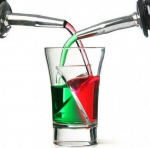 Susukti akiniai - "twister shots" 5 vnt. DOVANŲ