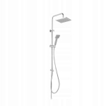 Ferro Wizard Shower Set Square Rain Shower Chrome Np46