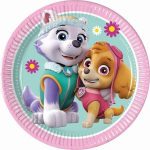 Vienkartinės popierinės lėk&scaron;tės Paw Patrol Skye & Everest 19,5 cm, 8 vnt