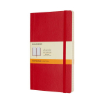 Moleskine Classic L-line užra&scaron;ų knygutė, mink&scaron;tais vir&scaron;eliais, raudona