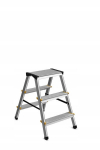 Dvipusės aliuminio kopėčios Awtools, 3 pakopų, 67 cm