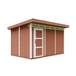 Premium kokybės sodo namelis Timbela M904, 237 x 279 x 412 cm, su dažų rinkiniu Redwood Red