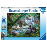 Dėlionė Ravensburger Džiunglių &scaron;eima, 100 d.