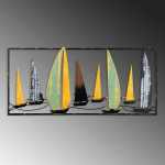Wallity metalinė sienų dekoracija Yelkenli 3, 40 cm