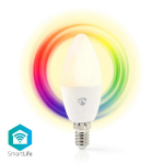 Naujovė! Nedis Wi-Fi Valdoma LED Lemputė E14 4.5W su 350lm &Scaron;viesos srautu ir Pilna Spalvos RGBW Galimybėmis