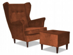 "Diana" fotelis su kojūgaliais "Scandinavian Family Furniture", vario spalvos