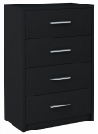 Komoda BODO 60 cm BLACK 4 stalčių spintelė