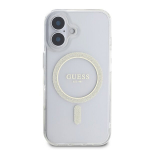 iPhone 16 Plus 6.7 skaidrų kieto korpuso IML Glitter Circle MagSafe