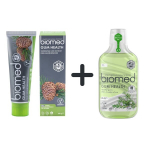 Dantenas sauganti dantų pasta + burnos skalavimo skystis Biomed Gum Health, 100 g + 500 ml