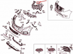 Mercedes Benz Vito W447 priekinio kairiojo bamperio sustiprinimas originalus A44788002169051