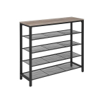 Batai lentynas, LBS015B03, 100x30x92,5 cm, lazdyno rudos-juoda.