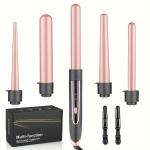 Ilgo Cilindro Plaukų Garbanojimo Rinkinys 5-in-1 , Rose Gold-CD