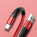 Greito įkrovimo USB-C laidas telefonams, Raudona