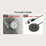 Magnetinis belaidis įkroviklis iPhone, Baltas PD ir USB A + juodas PD ir USB A