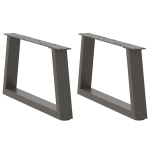 Valgomojo stalo kojos v formos 2 vnt antracitas 50x(30-31,3) cm