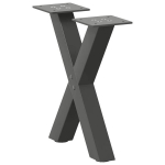 Kavos staliuko kojelės x formos 2 vnt antracitas 40x(30-31) cm